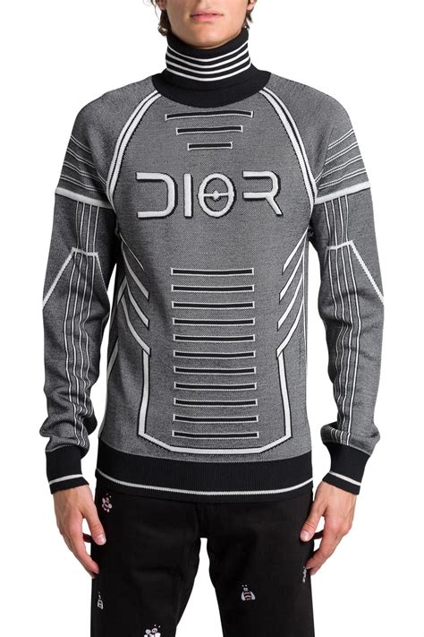 men dior turtleneck|Dior hooded sweater.